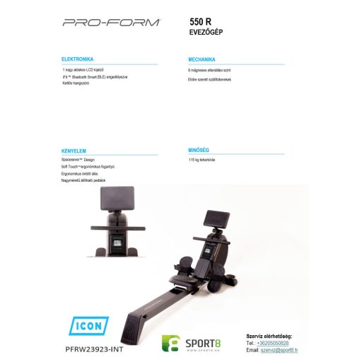 PRO-FORM 550 R EVEZŐGÉP