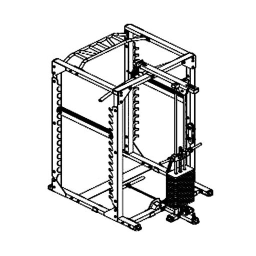 Body-Solid Monkey Bar Erőkeret (CLPR380) + hátgép (CLLA380S)