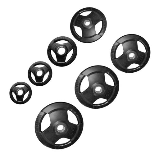 PL26 (30 mm) Fekete fogós gumírozott tárcsa 15 kg